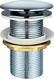 Krom Popup Lavabo Sifonu Taşmalı