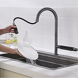 Teknolojik mutfak eviyesi krom