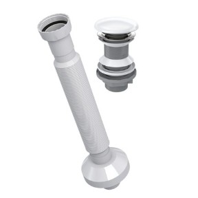 Beyaz Seramik Kapaklı Taşmasız Lavabo Sifonu