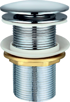 Krom Popup Lavabo Sifonu Taşmalı