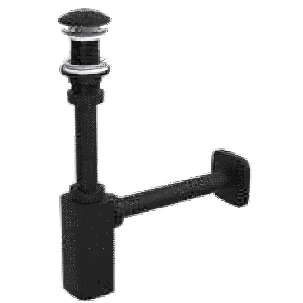 Lüx Siyah Taslı Lavabo Sifonu